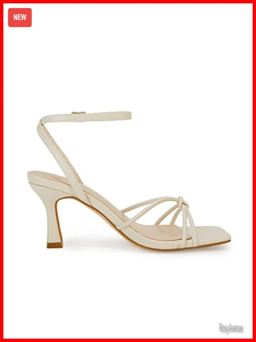 Square Open Toe Stiletto Kitten Heel Ankle Buckle Strap Slingback Dress Sandals